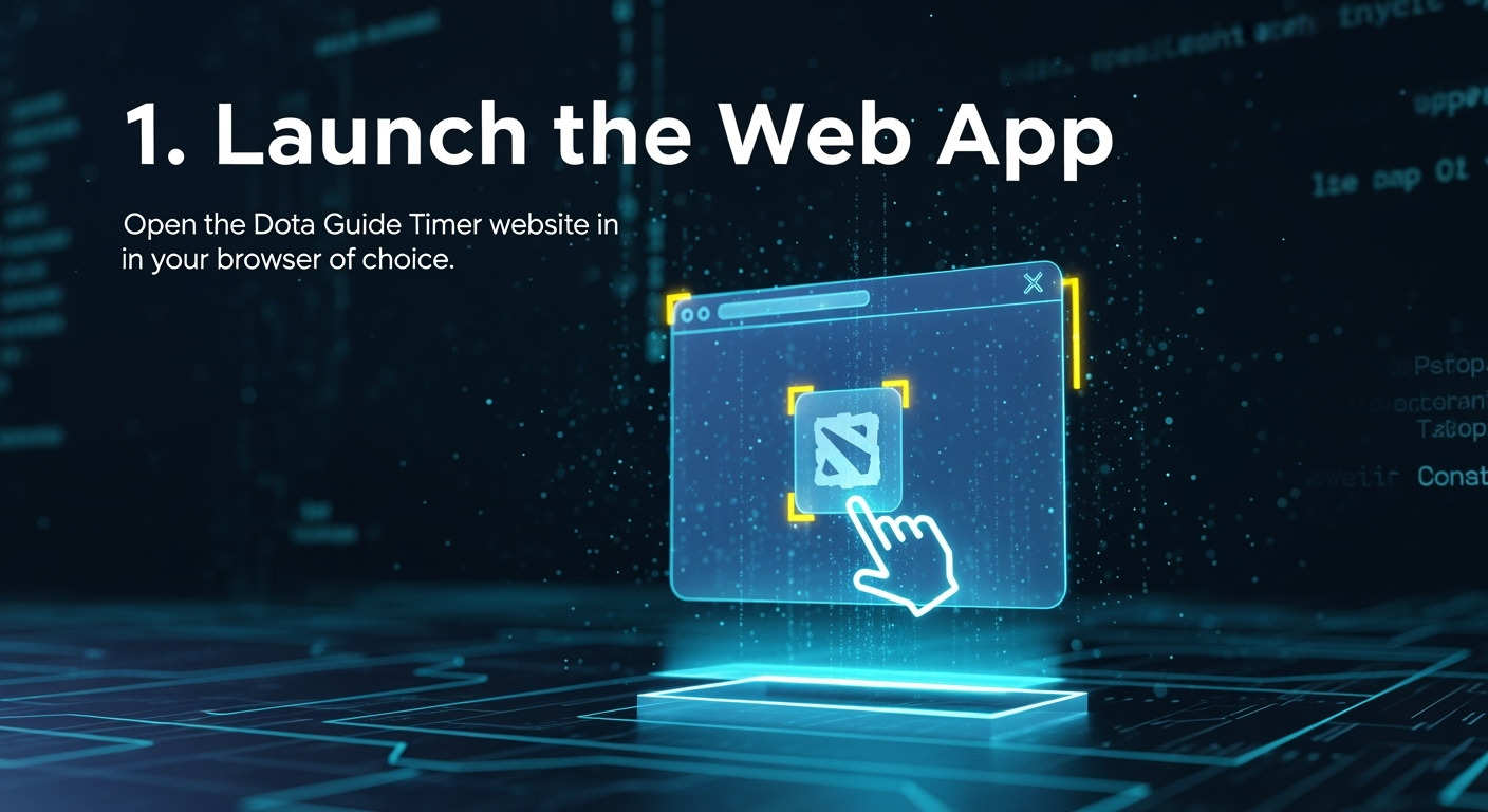 Launch Dota Guide Timer web app step