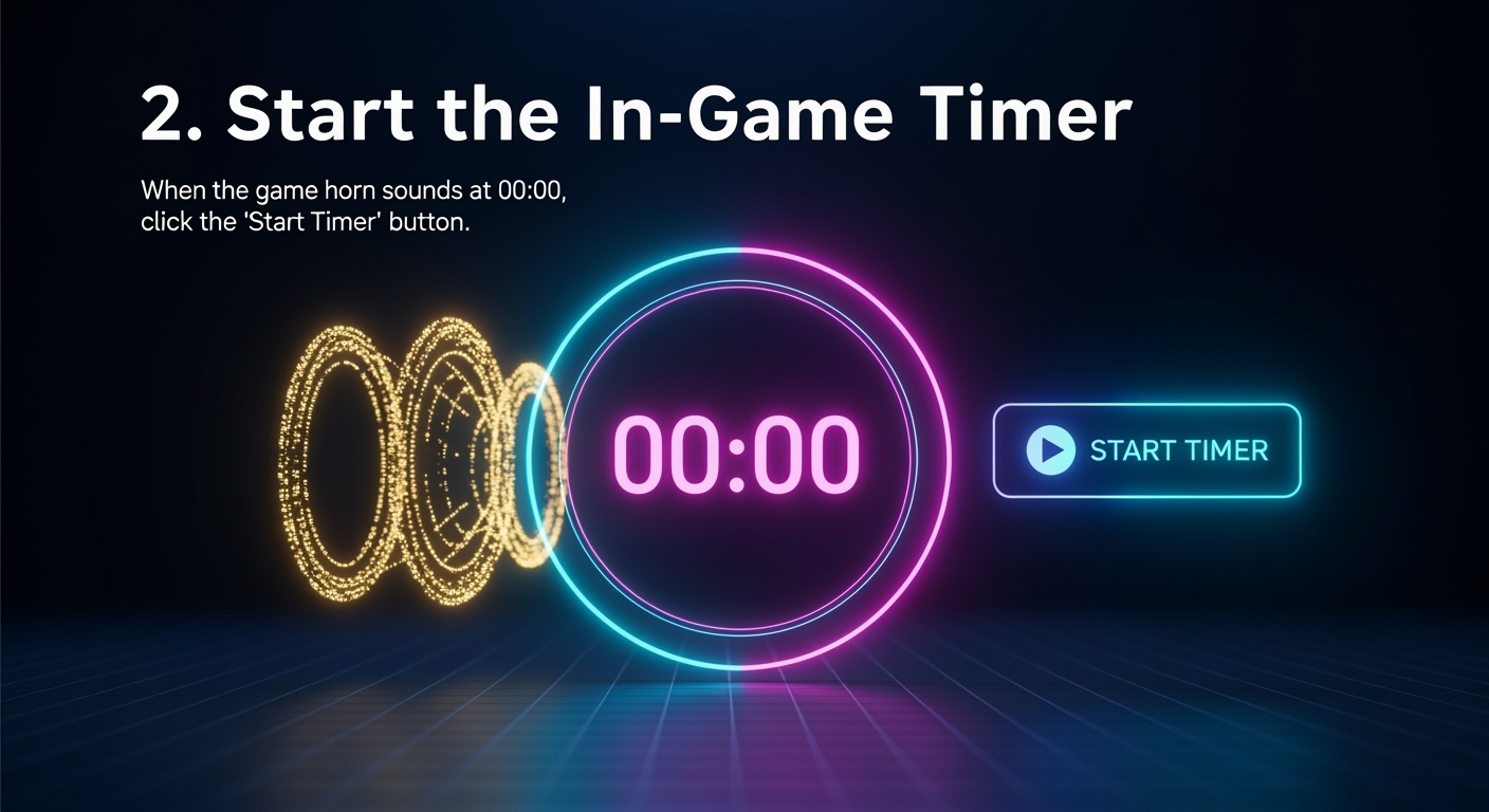 Start in-game timer button interface